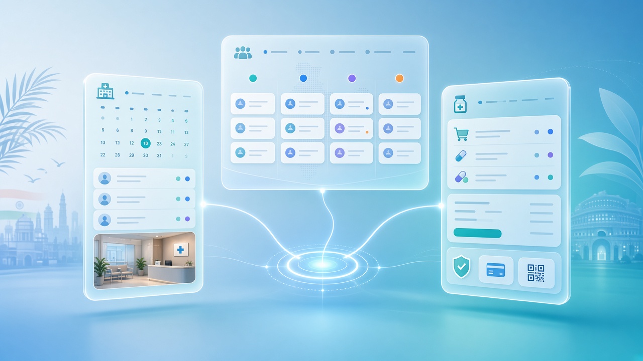HealthySkinCare clinic, CRM and pharmacy software working together